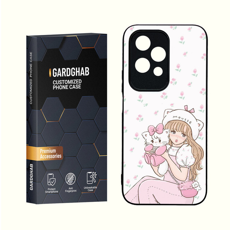 کاور گارد قاب مدل دور ژله ای دخترانه مناسب برای گوشی آنر 200Lite 5G
