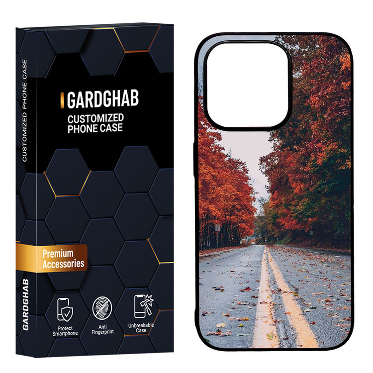 کاور گارد قاب مدل دورژله ای طبیعت مناسب برای گوشی موبایل اپل iPhone15 pro
