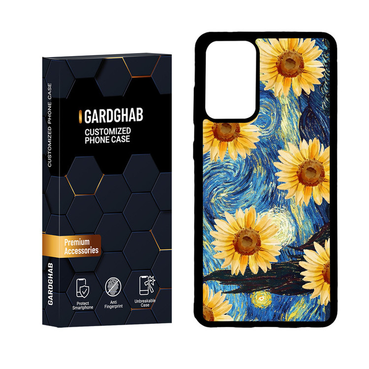کاور گارد قاب مدل پشت گلس هنری مناسب برای گوشی موبایل سامسونگ Galaxy A72