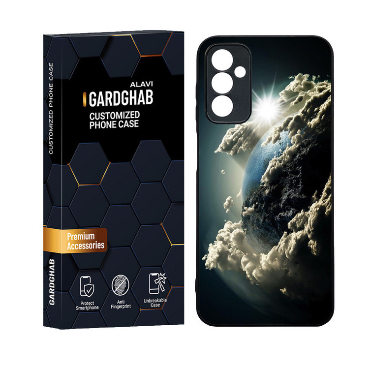 کاور گارد قاب علوی دورژله ای پشت گلس مدل کهکشان مناسب برای گوشی موبایل سامسونگ Galaxy F13