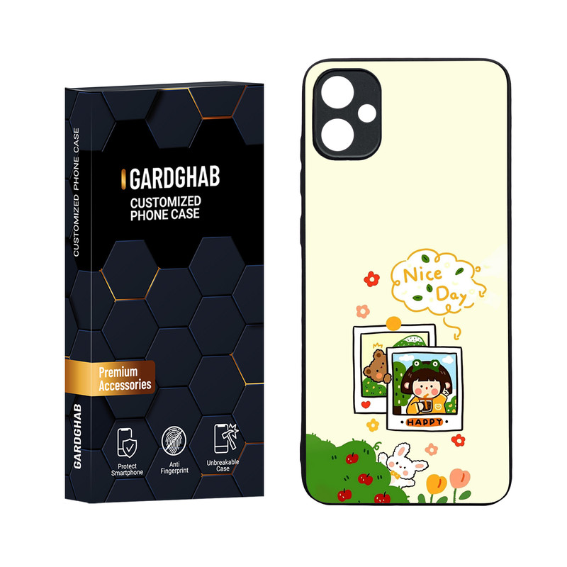 کاور گارد قاب مدل دورژله ای پشت گلس دخترانه مناسب برای گوشی موبایل سامسونگ Galaxy A05