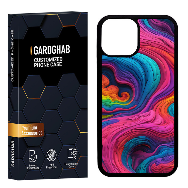 کاور گارد قاب مدل دورژله ای پشت گلس ساده مناسب برای گوشی موبایل اپل iPhone 13 Mini