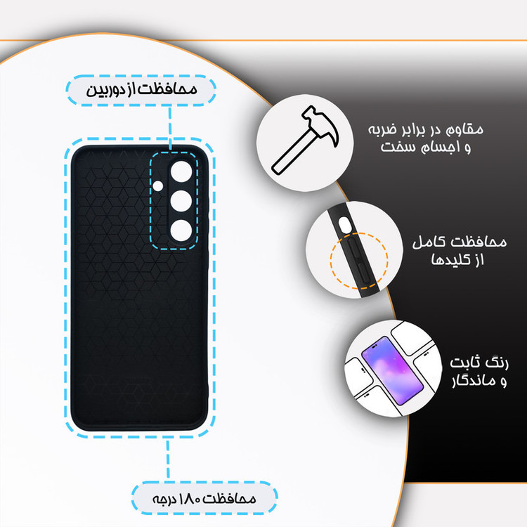 کاور گارد قاب مدل هنری مناسب برای گوشی موبایل سامسونگ Galaxy S24 FE