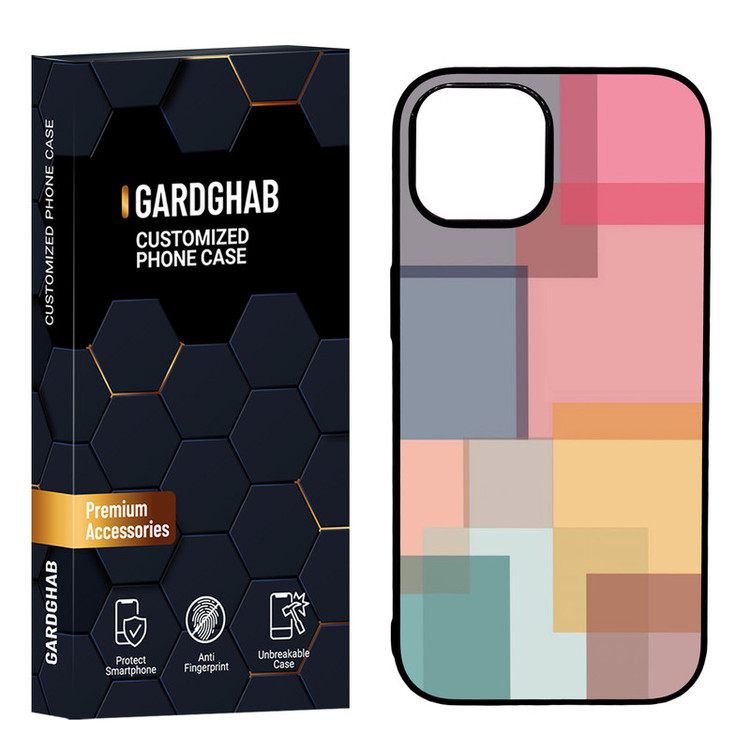 کاور گارد قاب مدل دور ژله ای پشت گلس ساده مناسب برای گوشی موبایل اپل iPhone 15