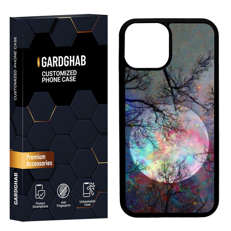 کاور گارد قاب مدل دورژله ای پشت گلس طبیعت مناسب برای گوشی موبایل اپل iPhone 13 Mini