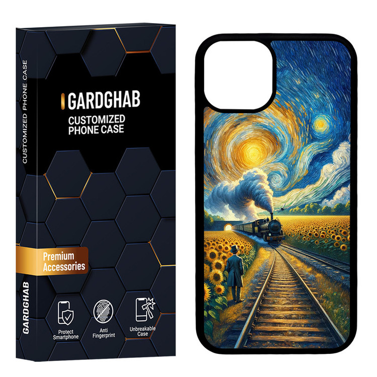 کاور گارد قاب مدل پشت گلس هنری مناسب برای گوشی موبایل اپل iPhone 13