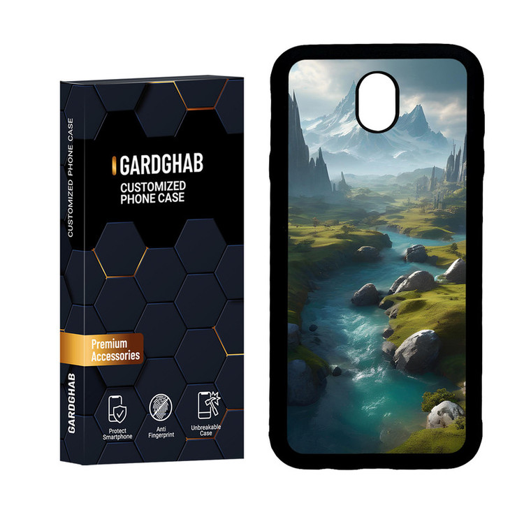 کاور گارد قاب مدل دور ژله ای هنری مناسب برای گوشی موبایل سامسونگ Galaxy J7 Pro