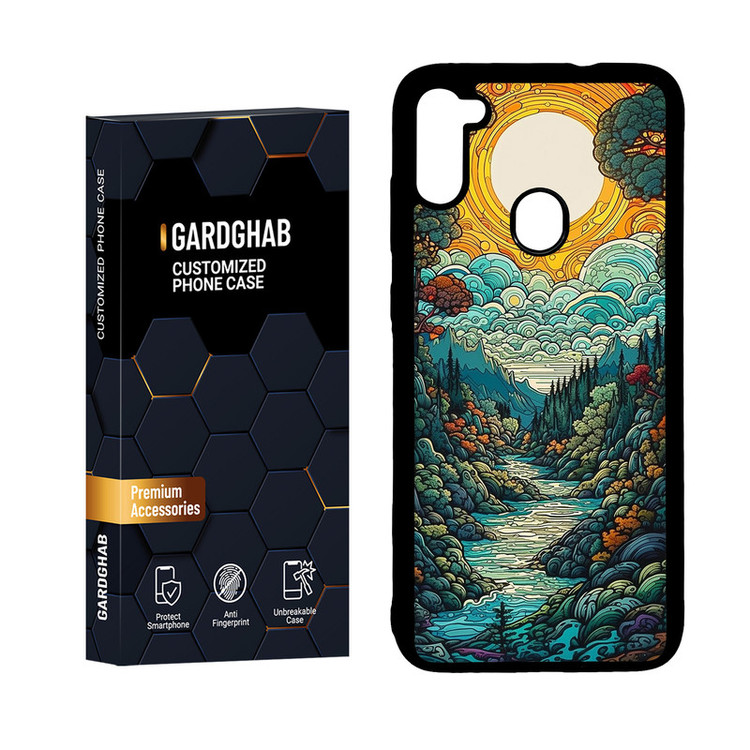 کاور گارد قاب مدل دور ژله ای هنری مناسب برای گوشی موبایل سامسونگ Galaxy A11 / M11