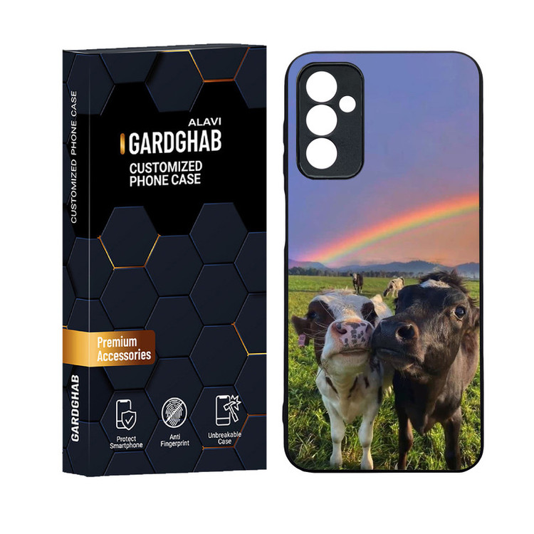 کاور گارد قاب علوی مدل دورژله ای پشت گلس حیوانات مناسب برای گوشی موبایل سامسونگ Galaxy M13 4G