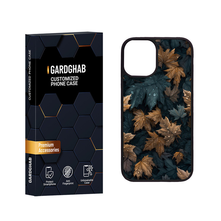 کاور گارد قاب مدل دور ژله ای برگ مناسب برای گوشی موبایل اپل iPhone 12 Mini