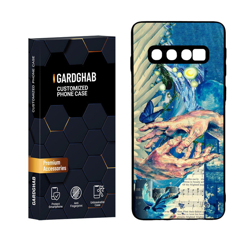 کاور گارد قاب مدل پشت گلس هنری مناسب برای گوشی موبایل سامسونگ Galaxy S10