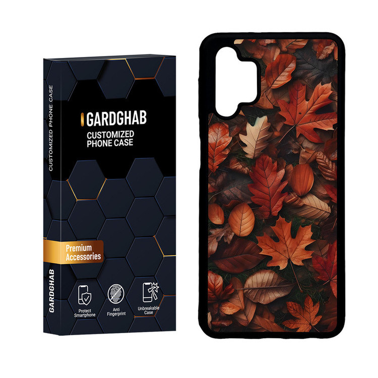 کاور گارد قاب مدل دور ژله ای برگ مناسب برای گوشی موبایل سامسونگ Galaxy A32 5G / M32 5G