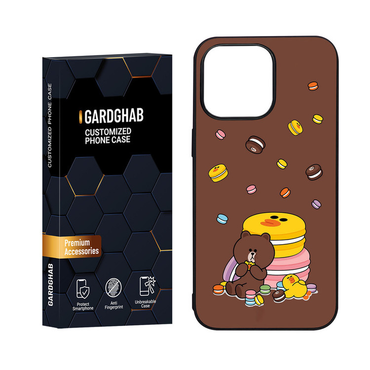 کاور گارد قاب مدل دور ژله ای پشت گلس فانتزی مناسب برای گوشی موبایل اپل iPhone 15 Pro Max