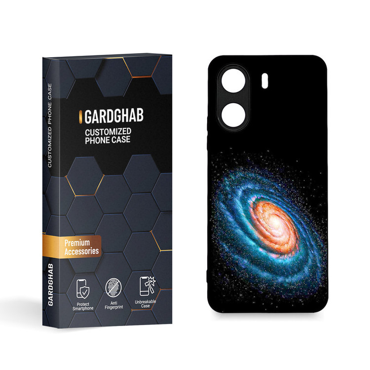 کاور گارد قاب مدل دورژله ای کهکشان مناسب برای گوشی موبایل شیائومی Poco C65 / Redmi 13c