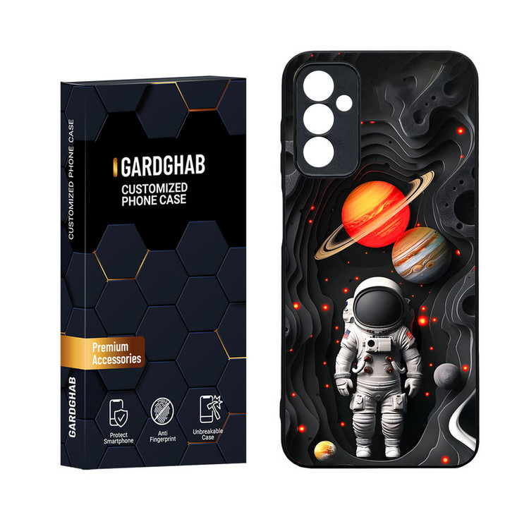 کاور گارد قاب مدل دورژله ای پشت گلس کهکشان مناسب برای گوشی موبایل سامسونگ Galaxy M13 4G