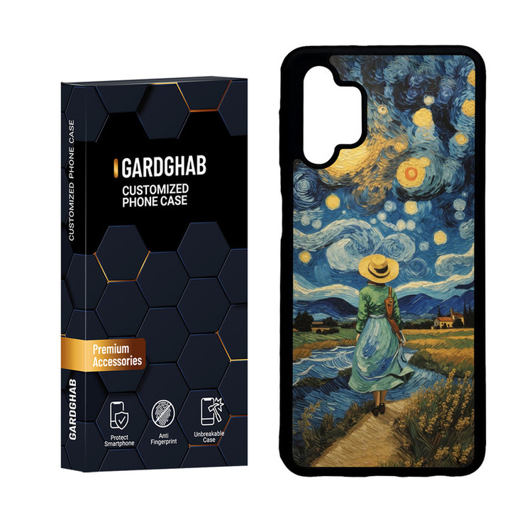 کاور گارد قاب مدل دور ژله ای هنری مناسب برای گوشی موبایل سامسونگ Galaxy A32 5G / M32 5G