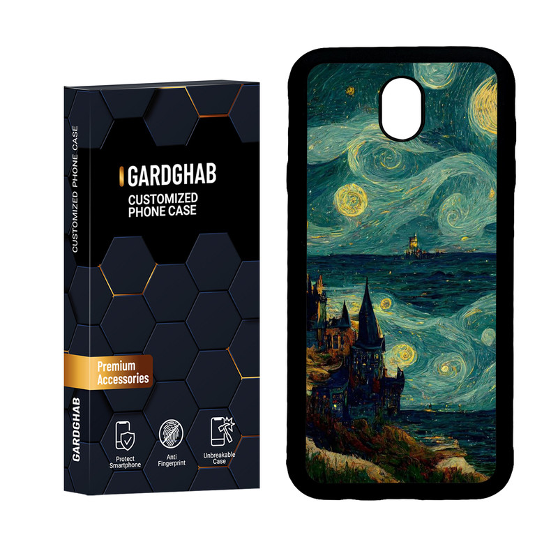 کاور گارد قاب مدل دور ژله ای هنری مناسب برای گوشی موبایل سامسونگ Galaxy J7 Pro