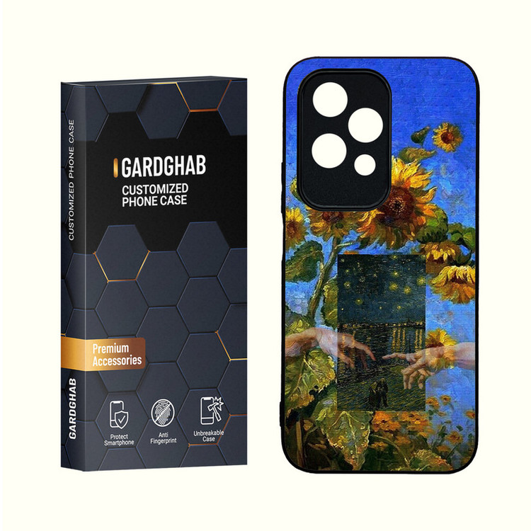 کاور گارد قاب مدل دور ژله ای پشت گلس هنری مناسب برای گوشی انر Honor 200 Lite 5G
