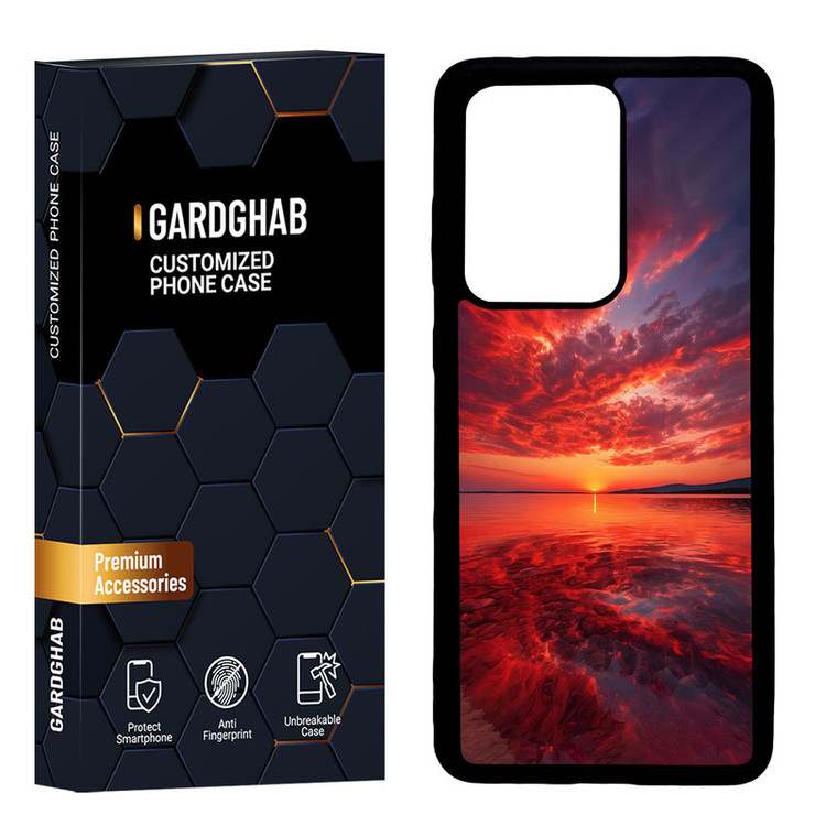 کاور گارد قاب مدل دور ژله ای پشت گلس منظره و طبیعت مناسب برای گوشی موبایل سامسونگ Galaxy S20 Ultra