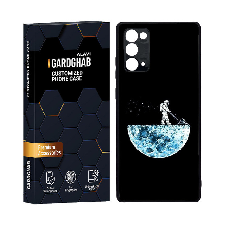 کاور گارد قاب علوی مدل دور ژله ای پشت گلس کهکشان مناسب برای گوشی موبایل سامسونگ Galaxy Note 20