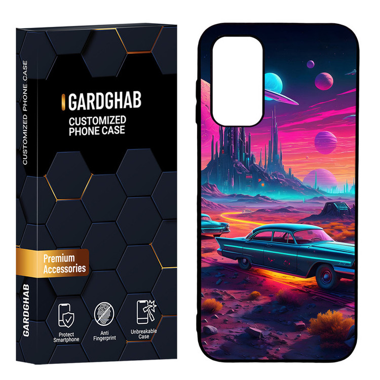 کاور گارد قاب مدل پشت گلس هنری مناسب برای گوشی موبایل سامسونگ Galaxy A14