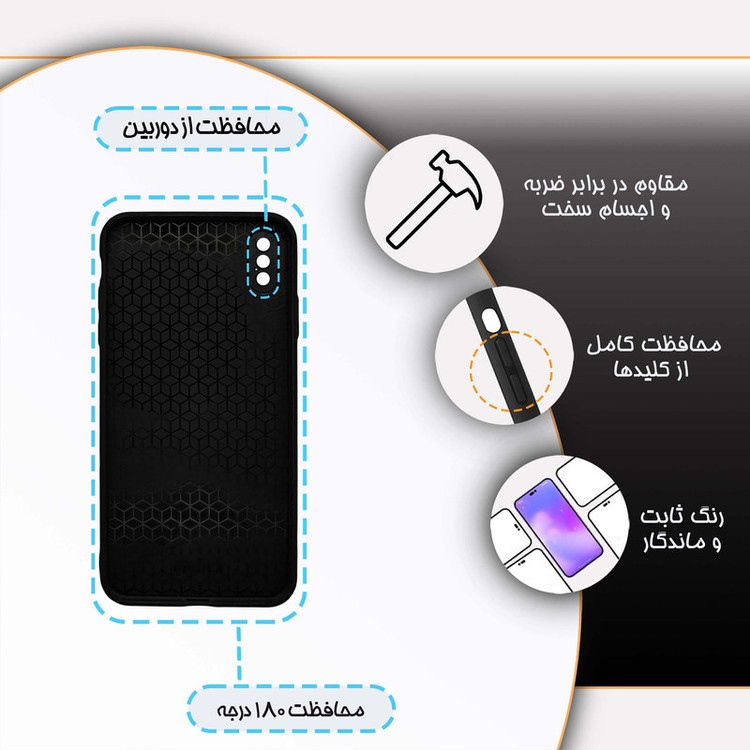 کاور قاب گارد مدل پسرانه مناسب برای گوشی موبایل اپل iPhone Xs Max
