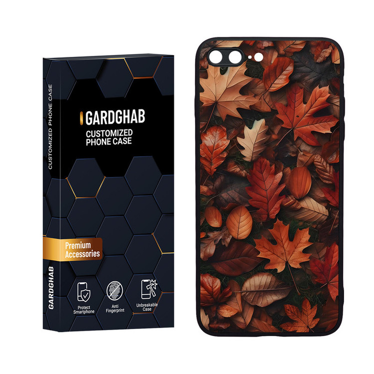 کاور گارد قاب مدل دورژله ای برگ مناسب برای گوشی موبایل اپل iPhone 7 Plus / 8 plus