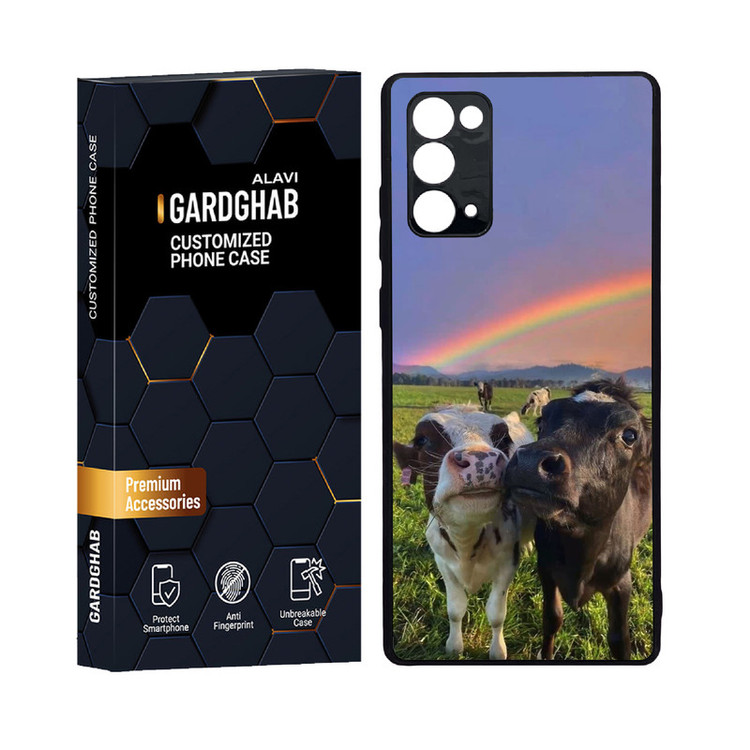 کاور گارد قاب علوی مدل دور ژله ای پشت گلس ایرانی مناسب برای گوشی موبایل سامسونگ Galaxy Note 20