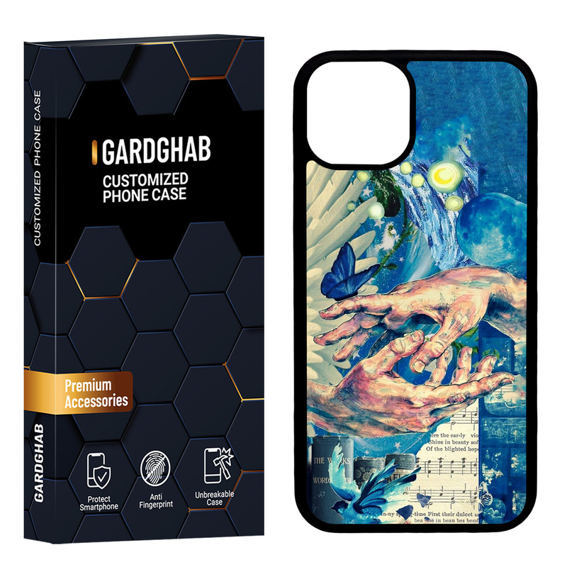 کاور گارد قاب مدل پشت گلس هنری مناسب برای گوشی موبایل اپل iPhone 13