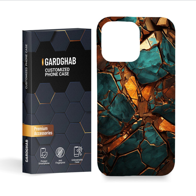 کاور گارد قاب مدل طرح سنگ مناسب برای گوشی موبایل اپل iphone14 promax