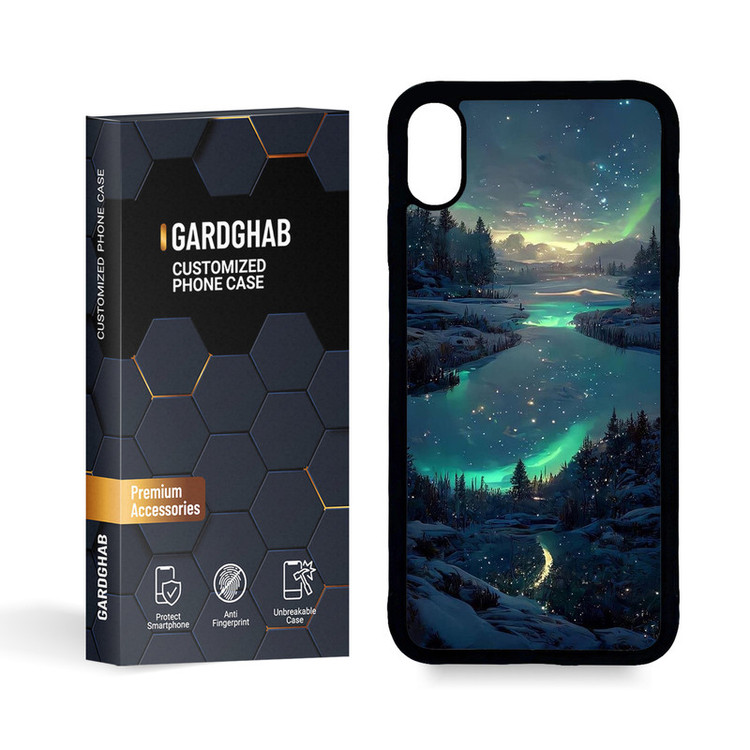 کاور گارد قاب مدل پشت گلس طبیعت مناسب برای گوشی موبایل اپل iPhone Xs MAX