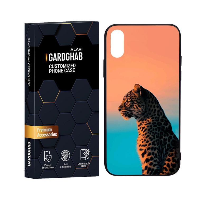 کاور گارد قاب علوی مدل دورژله پشت گلس حیوانات مناسب برای گوشی موبایل اپل iPhone X / XS