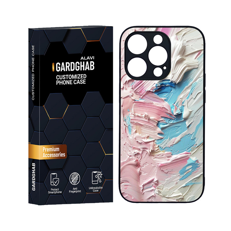 کاور گارد قاب علوی مدل دورژله ای هنری مناسب برای گوشی موبایل اپل iPhone 14 Pro