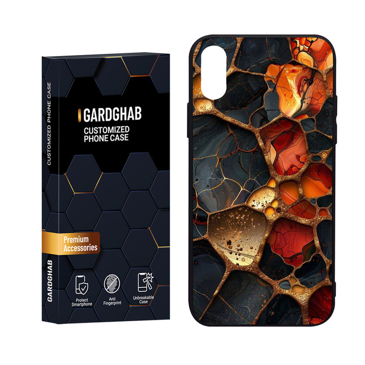 کاور گارد قاب مدل پشت گلس ساده مناسب برای گوشی موبایل اپل iPhone X/Xs