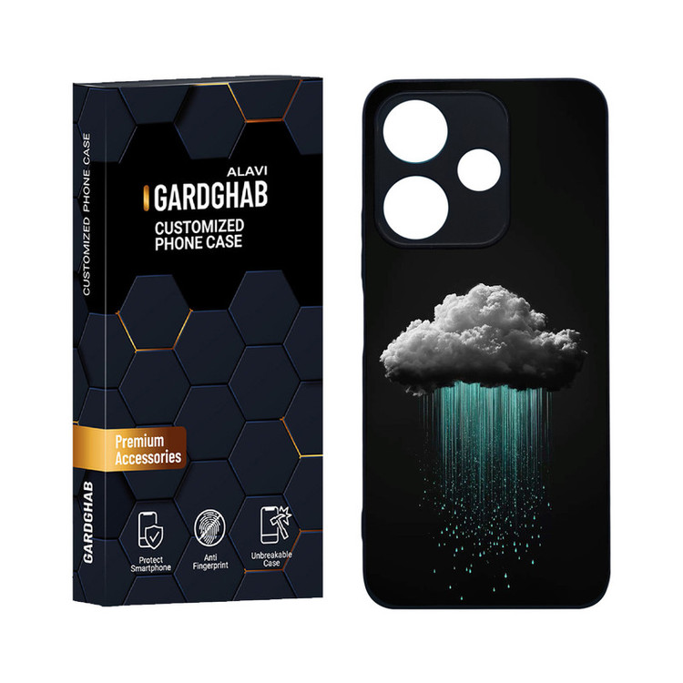 کاور گارد قاب علوی مدل دورژله ای هنری مناسب برای گوشی موبایل شیائومی Redmi 13 4G / 5G