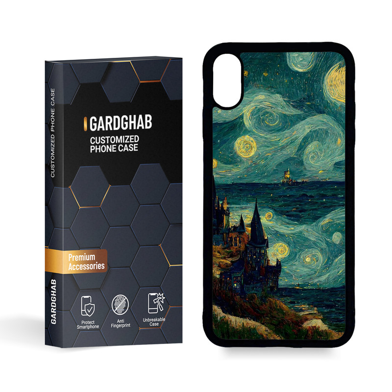 کاور گارد قاب مدل پشت گلس هنری مناسب برای گوشی موبایل اپل iPhone Xs MAX