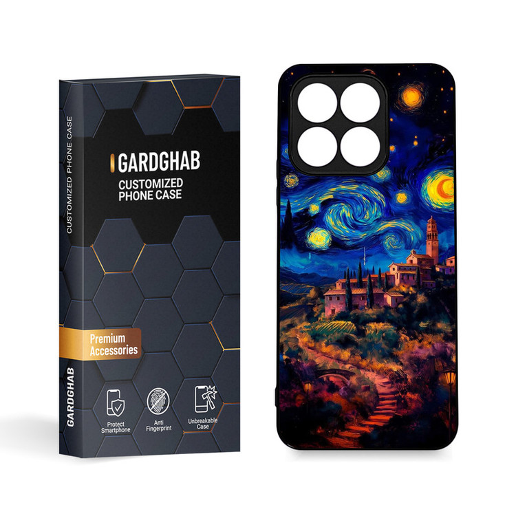 کاور گارد قاب مدل دورژله ای هنری مناسب برای گوشی موبایل آنر X8a 4G