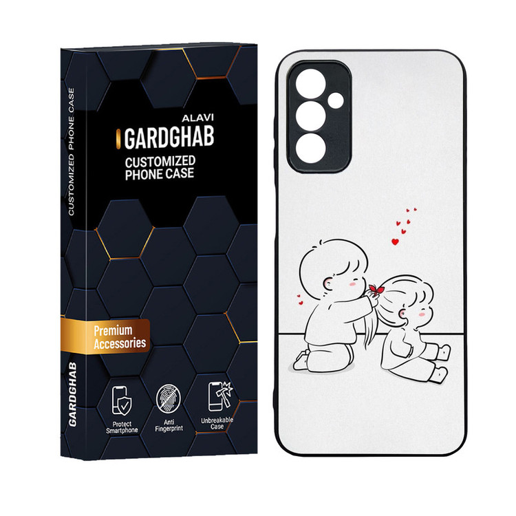 کاور گارد قاب علوی دورژله ای پشت گلس مدل فانتزی مناسب برای گوشی موبایل سامسونگ Galaxy F13