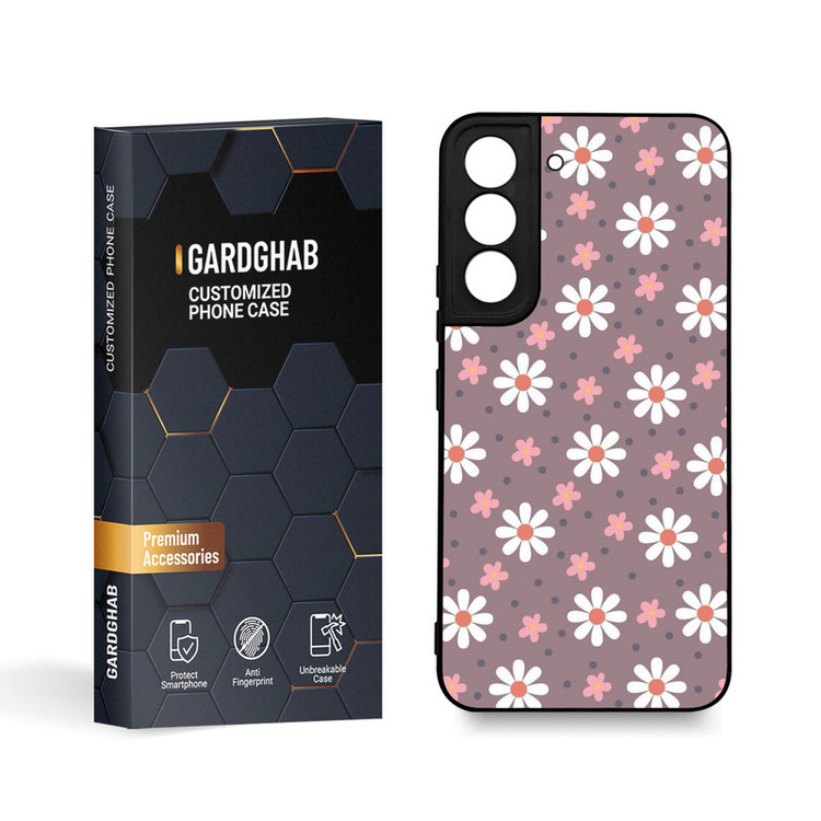 کاور گارد قاب مدل گل مناسب برای گوشی موبایل سامسونگ Galaxy S22