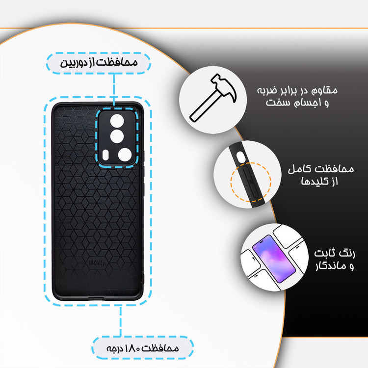کاور گارد قاب مدل تکست مناسب برای گوشی موبایل شیائومی Mi 13 Lite