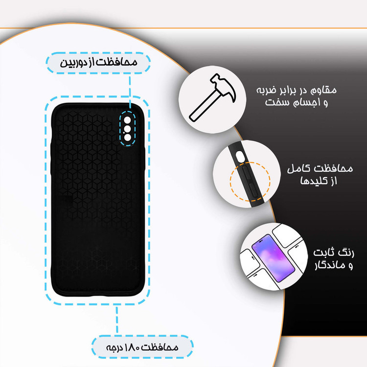 کاور گارد قاب مدل دخترانه مناسب برای گوشی موبایل اپل iPhone X / XS