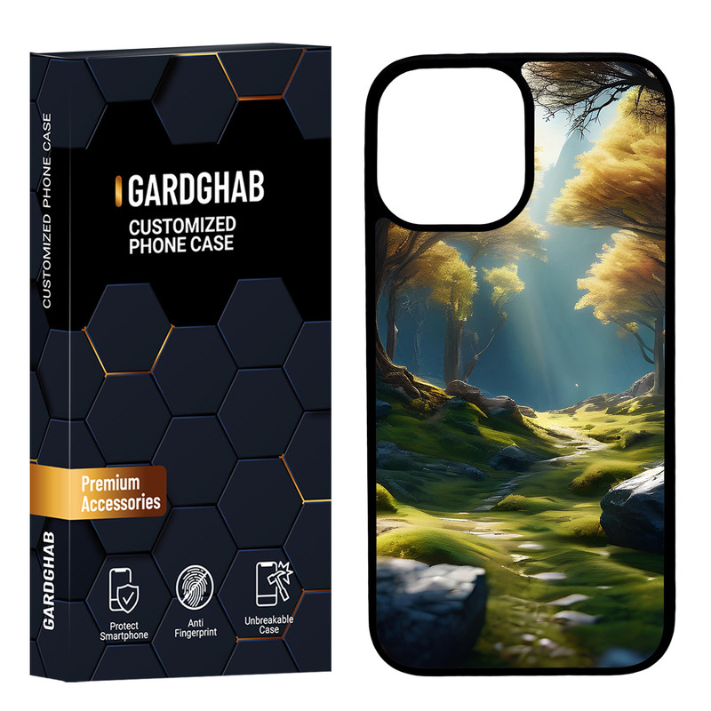 کاور گارد قاب مدل پشت گلس هنری مناسب برای گوشی موبایل اپل iPhone 12 Pro Max