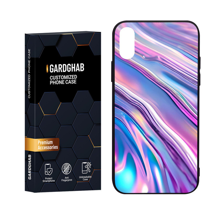 کاور گارد قاب مدل پشت گلس ساده مناسب برای گوشی موبایل اپل iPhone X/Xs