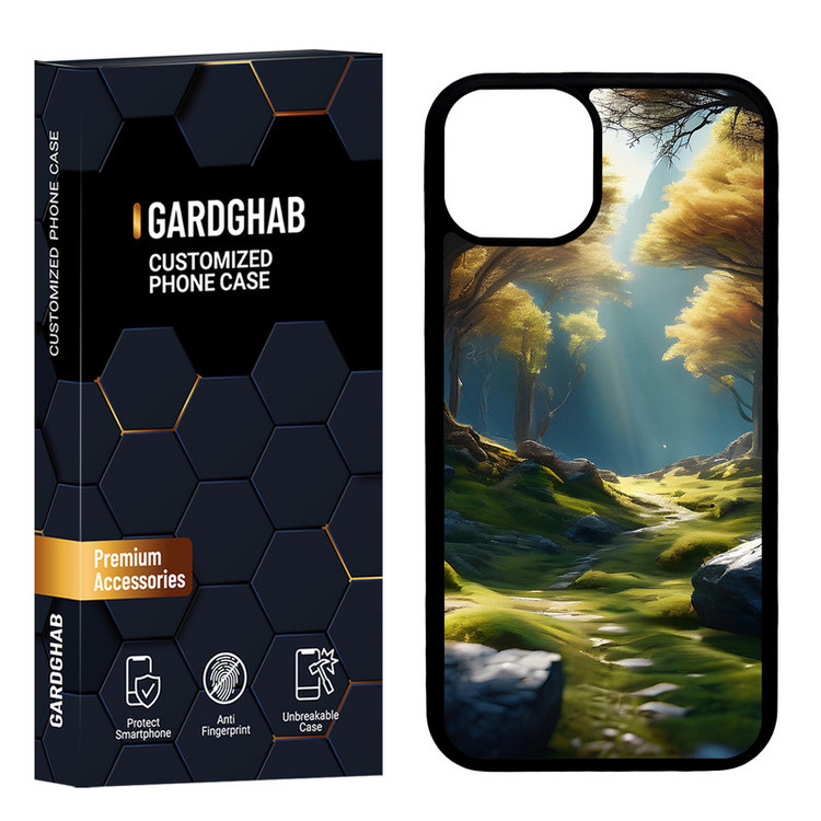 کاور گارد قاب مدل پشت گلس هنری مناسب برای گوشی موبایل اپل iPhone 13