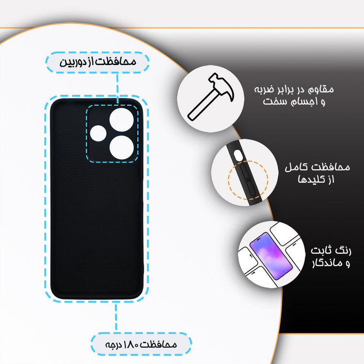 کاور گارد قاب مدل هنری مناسب برای گوشی موبایل شیائومی Redmi 13 4G / Poco M6 4G