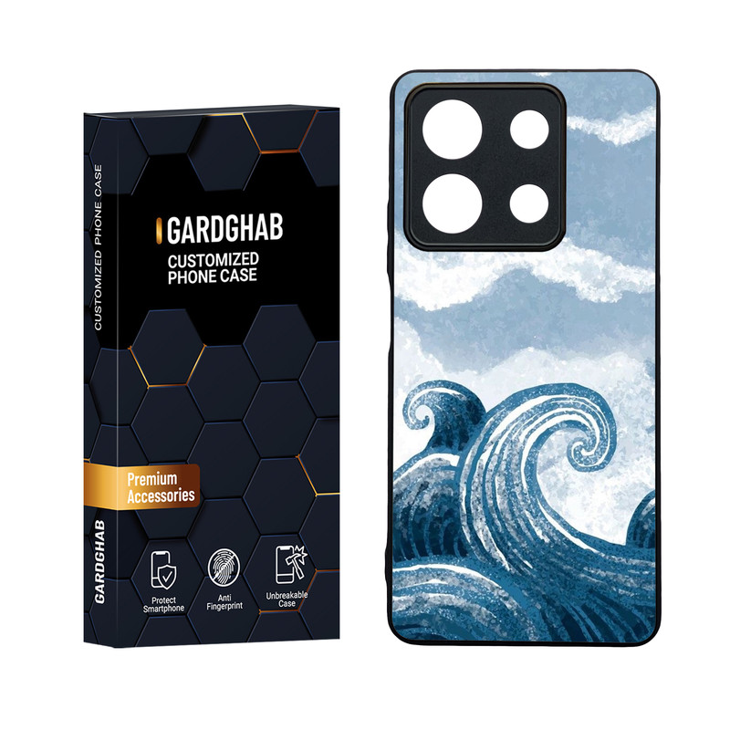 کاور گارد قاب مدل دورژله ای پشت گلس ساده مناسب برای گوشی موبایل شیائومی Redmi Note 13 5G