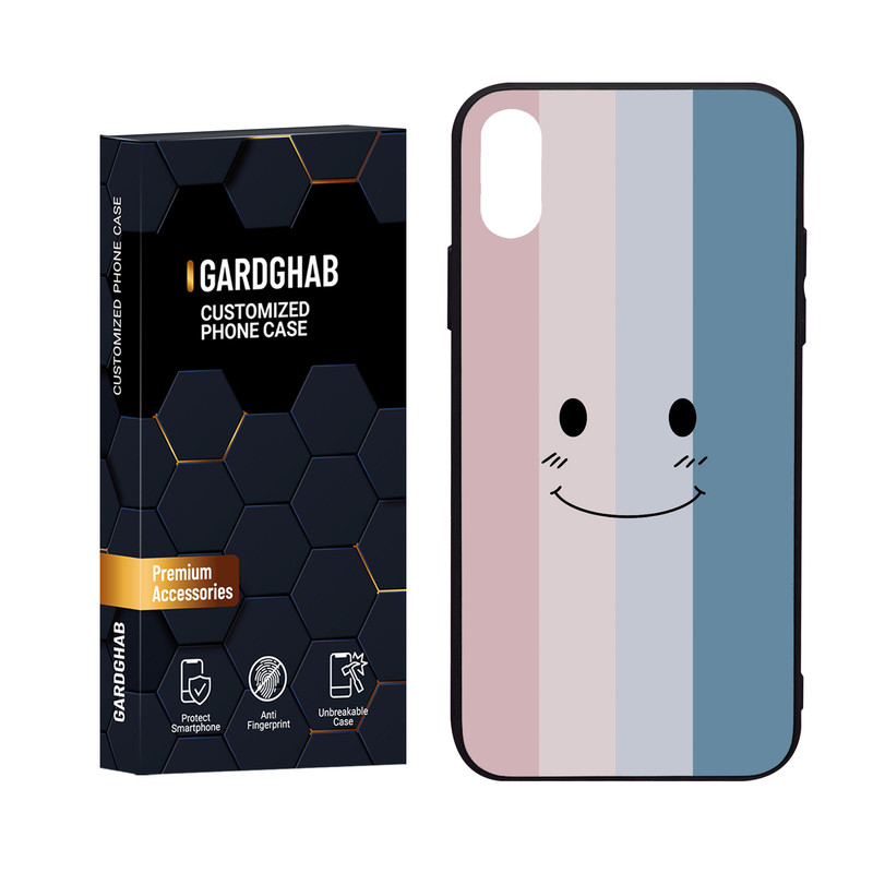کاور گارد قاب مدل پشت گلس ساده مناسب برای گوشی موبایل اپل iPhone X/Xs