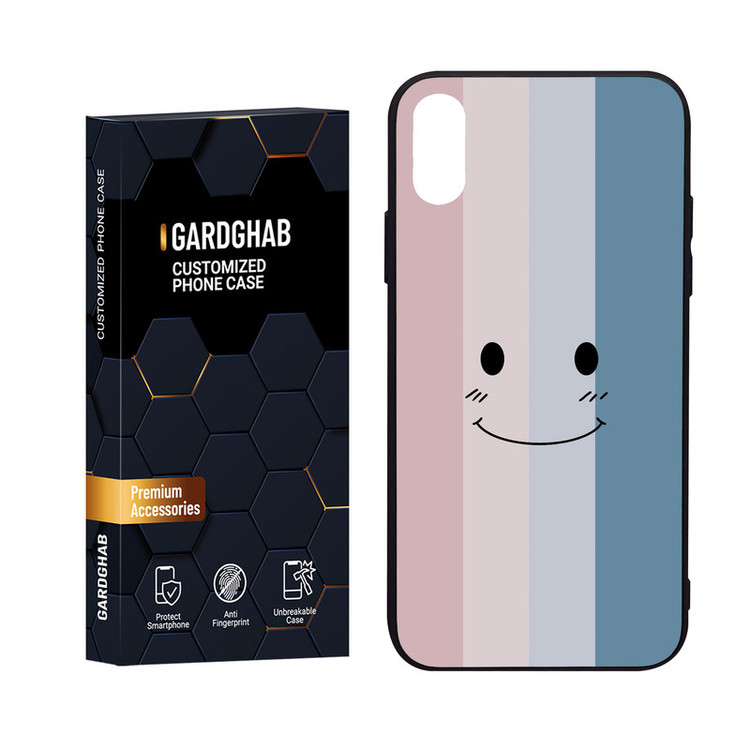 کاور گارد قاب مدل پشت گلس ساده مناسب برای گوشی موبایل اپل iPhone X/Xs
