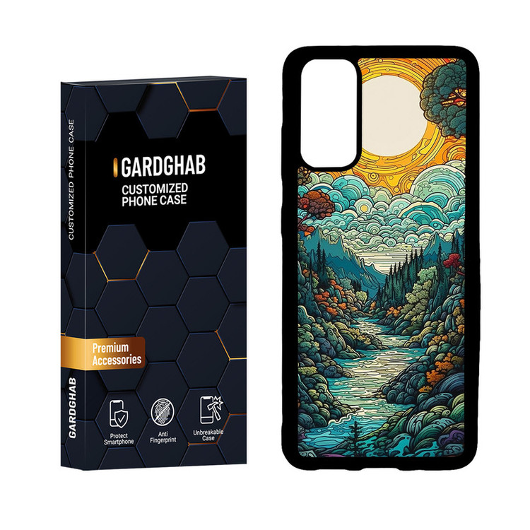 کاور گارد قاب مدل دور ژله ای هنری مناسب برای گوشی موبایل سامسونگ Galaxy S20