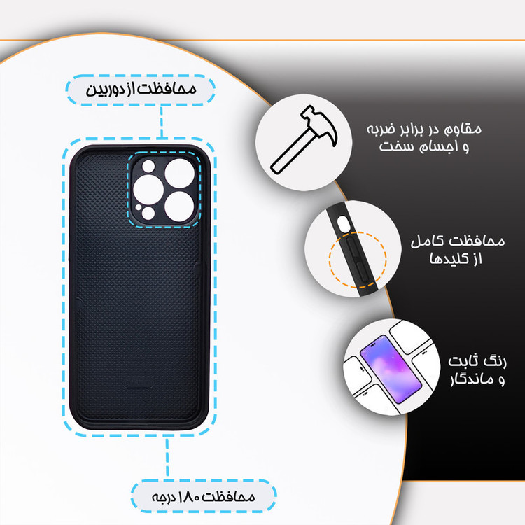 کاور گارد قاب علوی مدل دورژله ای فانتزی مناسب برای گوشی موبایل اپل iphone 14 Pro Max